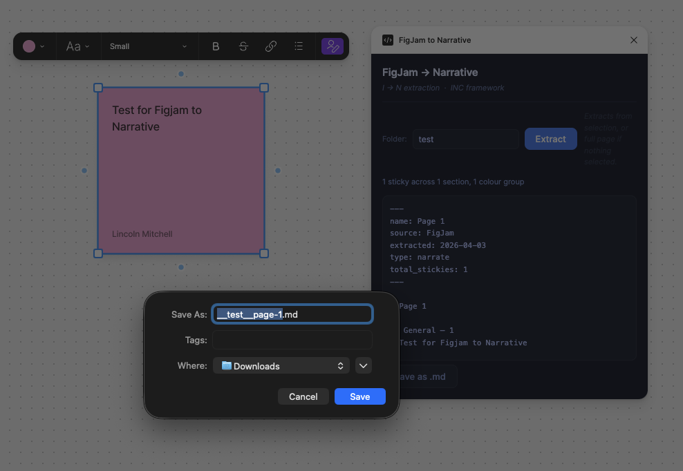Extraction complete with folder prefix in save dialog